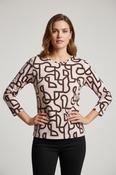 Abstract Print Top - Rosé image