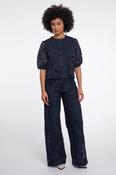 Balloon Sleeve Top - Dark Navy image