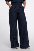 Lace Straight Leg Pant - Dark Navy image