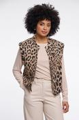 Faux Fur Waistcoat - Leopard Print image