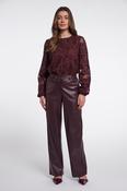 Short Length Faux Leather Pant - Chocolate Bean image