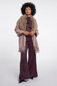 Cape with Faux Fur - Mocha