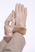 Gloves with Faux Fur - Pearl Taupe image