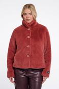 Faux Fur Jacket - Antique Rouge image