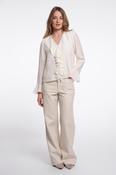 Blouse with Voilant Neckline - Birch