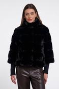 Jacket with Rib Cuffs - Black image