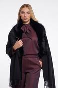 Cape with Faux Fur - Black image