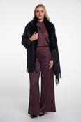 Cape with Faux Fur - Black image