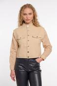 Jacket with Embroidery Anglaise Sleeves - Oat image