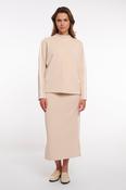 High Neck Sweater - Beige