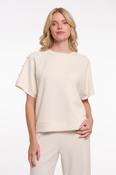 Half Sleeve Top with Buttons - Snow White image