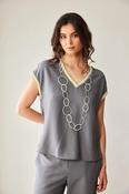 Side Print Top - Grey image