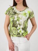 Floral Print T-shirt - Lime Pattern image