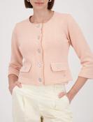 Cardigan with Mottled Yarn - Summer Peach