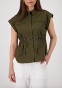 Blouse with flap pockets - Olive