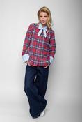 Check Blouse - Red and Blue image