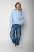 Stripe Blouse - Blue and White image