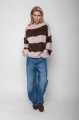 Stripe Sweater - Mauve and Brown image