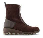 Centre Zip Low Wedge Boot - Brown image