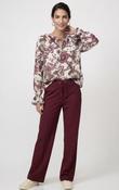 Wide Leg Drawstring Pant - Dark Bordeaux image