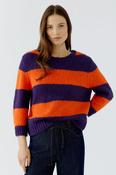 Stripe Sweater - Dark Violet and Orange image