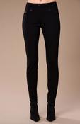 Pleather Trim Pant - Black image
