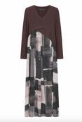 Tulle Skirt Dress - Brown image