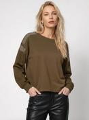 Sweater with Rhinestones - Olive