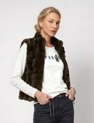 Faux Fur Gilet - Olive image