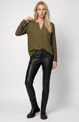 Blouse with Drawstring - Olive image