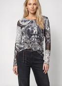 Emblem Long Sleeve Top - Black Pattern image