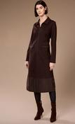 Zip Front Dress - Brown image