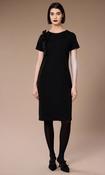 Shoulder Bow Dress - Black image