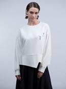 Sweater with Button Detail - White