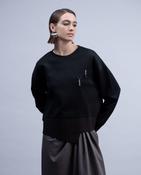 Sweater with Button Detail - Black