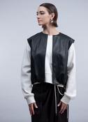Faux Leather Waistcoat - Black image
