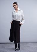 Midi Skirt with Pockets - Black image