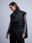Gilet with Scarf - Black image
