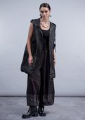 Long Gilet - BLACK and GREY
