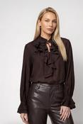 Ruffle Blouse - Black Coffee