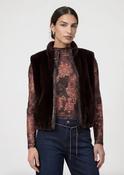 Faux Fur Gilet - Black Coffee image