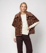 Leopard Print Faux Fur Jacket - Hazel Pattern image