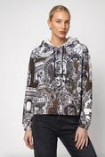 Emblem Hooded Sweater - Black Pattern