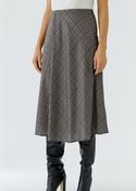 Check Skirt - Offwhite and Brown image
