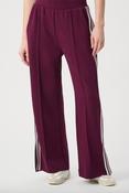 Pin-Tuck Wide-Leg Jogger - Elderberry image