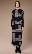 Alternate Stripe Skirt - Black image