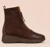 Centre Zip Low Wedge Boot - Espresso image