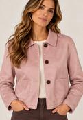 Suede Look Jacket - Rosé image