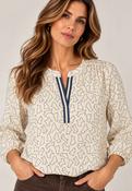 V neck Blouse - Biscuit image