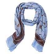 Chain Print Scarf - Light Blue image